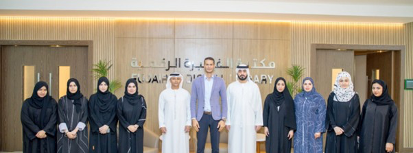 وفدا من " هيئة الفجيرة للثقافة والإعلام "يزور المكتبة الرقمية
